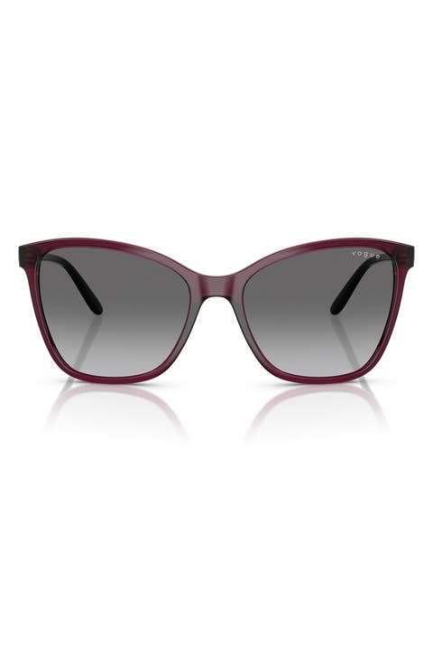 56mm Gradient Butterfly Sunglasses