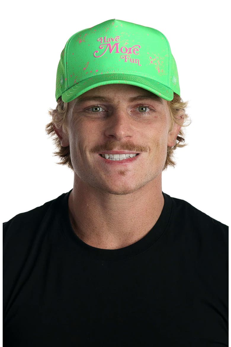 Odysea Neon Drip Hydro Performance Snapback Hat, Alternate, color, SLIME