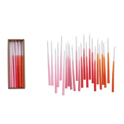 24-Piece Unscented Thin Taper Candles in Box