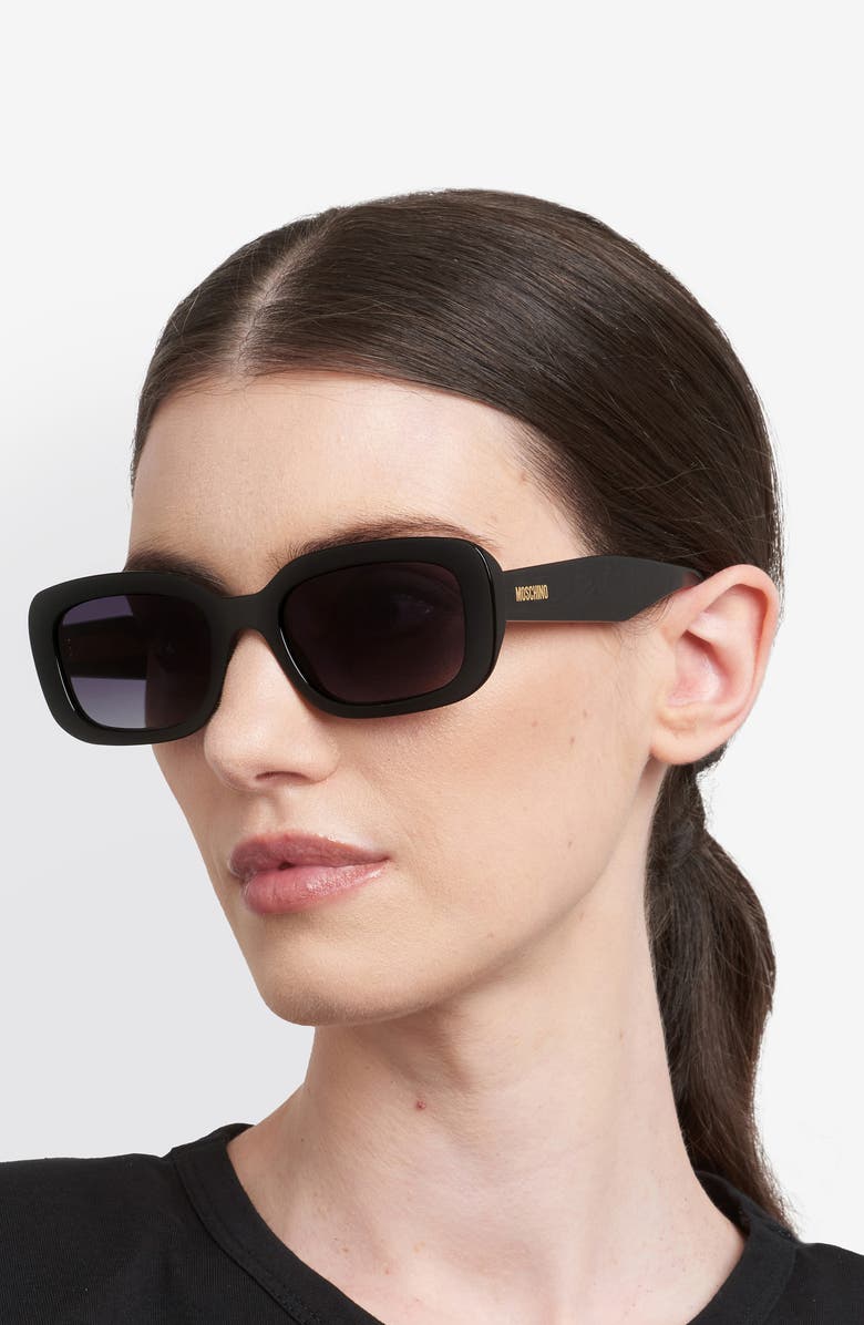 Moschino 54mm Gradient Rectangular Sunglasses, Alternate, color,