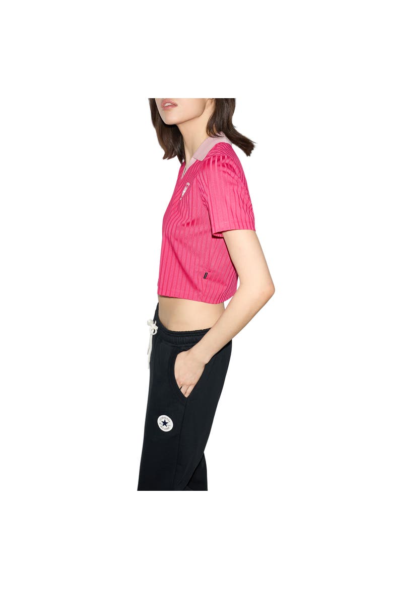 Crest Polo, Alternate, color, Rough Raspberry
