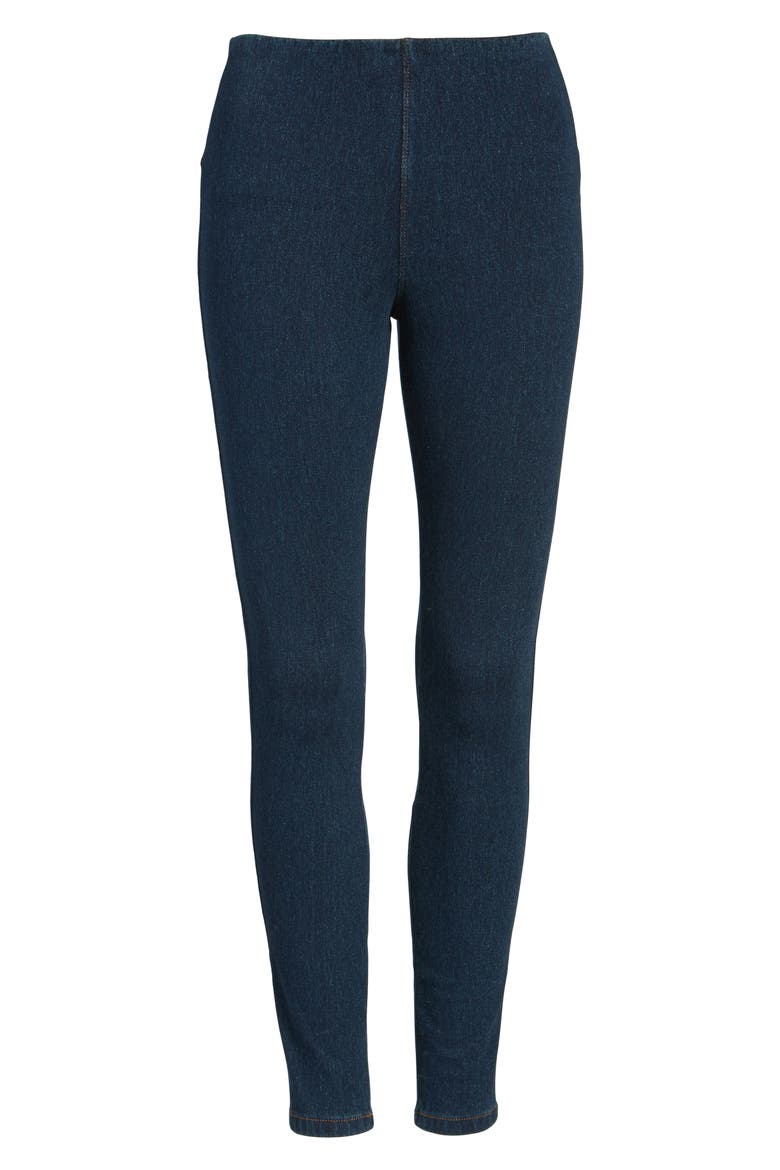 'Lyssentials Toothpick Denim Leggings, Alternate, color, INDIGO