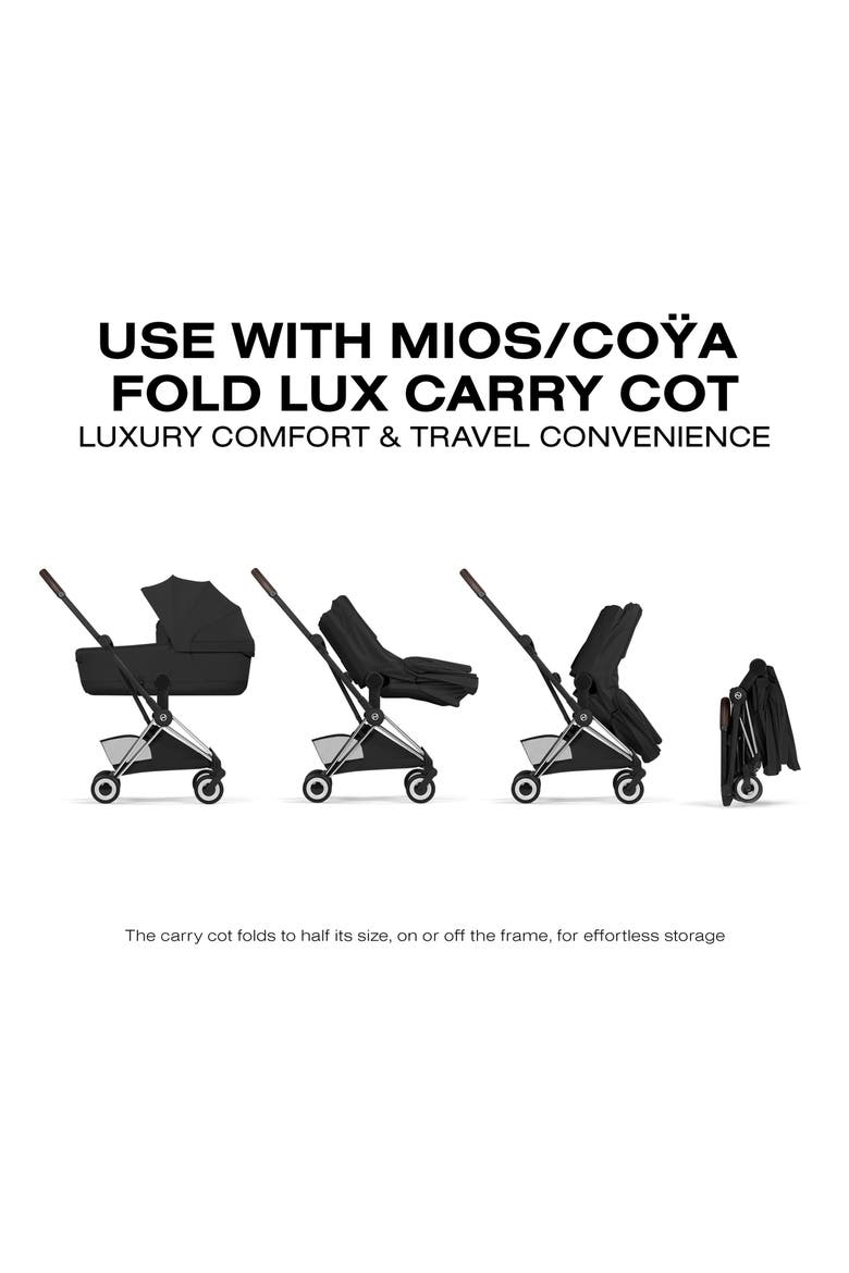 Coya Compact Lightweight Travel Stroller – Style Collection, Alternate, color, CHROME/ SEPIA BLACK
