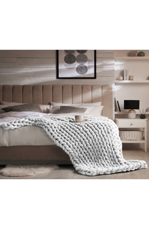 Vellux Weighted Knit Blanket In Gray