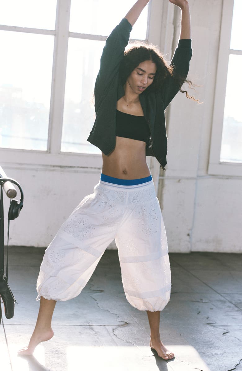 Free People FP Movement Gonna Love Me Eyelet Crop Joggers, Alternate, color, 