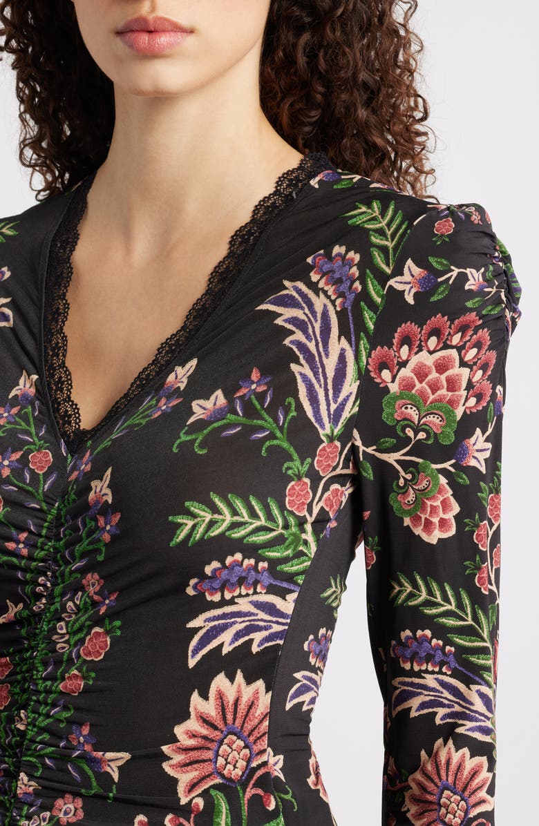 FARM Rio Marvelous Garden Knit Top, Alternate, color, Black