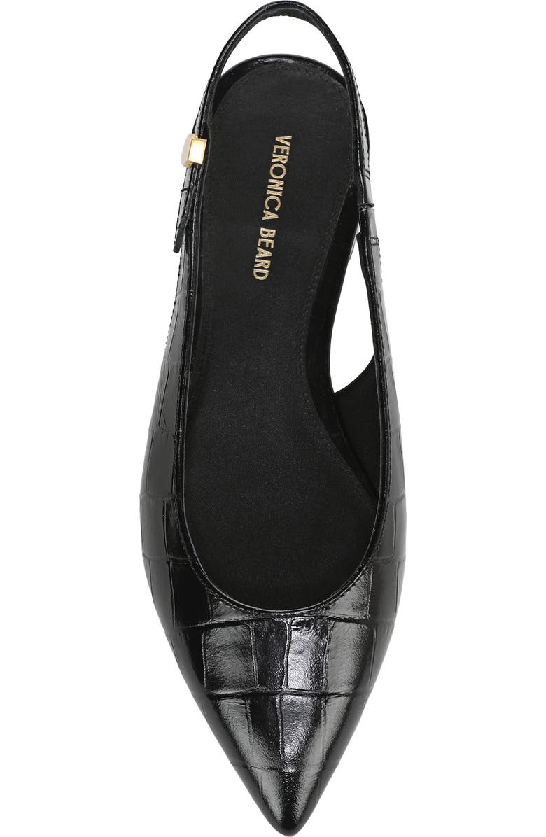 Veronica Beard Shina Slingback Pointed Toe Flat, Alternate, color, Black