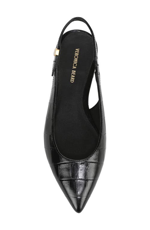Veronica Beard Shina Slingback Pointed Toe Flat In Black