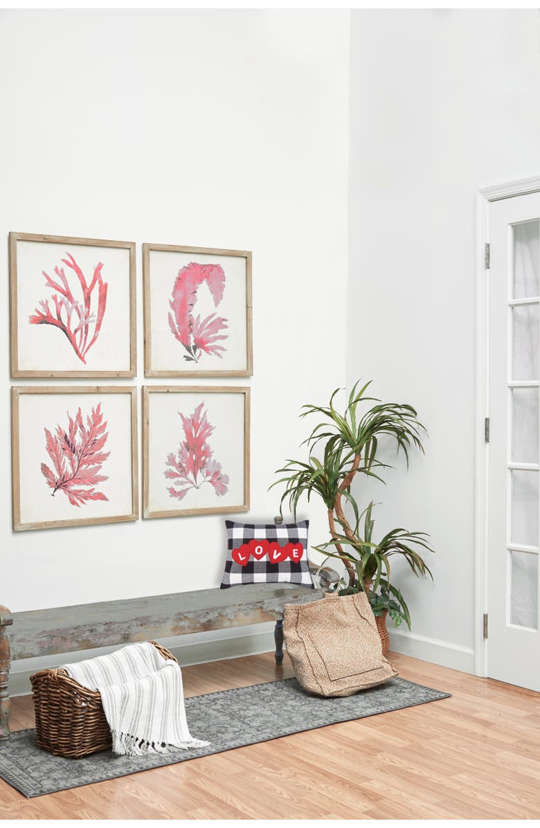 C&F Home "Love" Hearts Franklin Mini Valentine's Day Accent Pillow 12" x 16", Alternate, color, Black