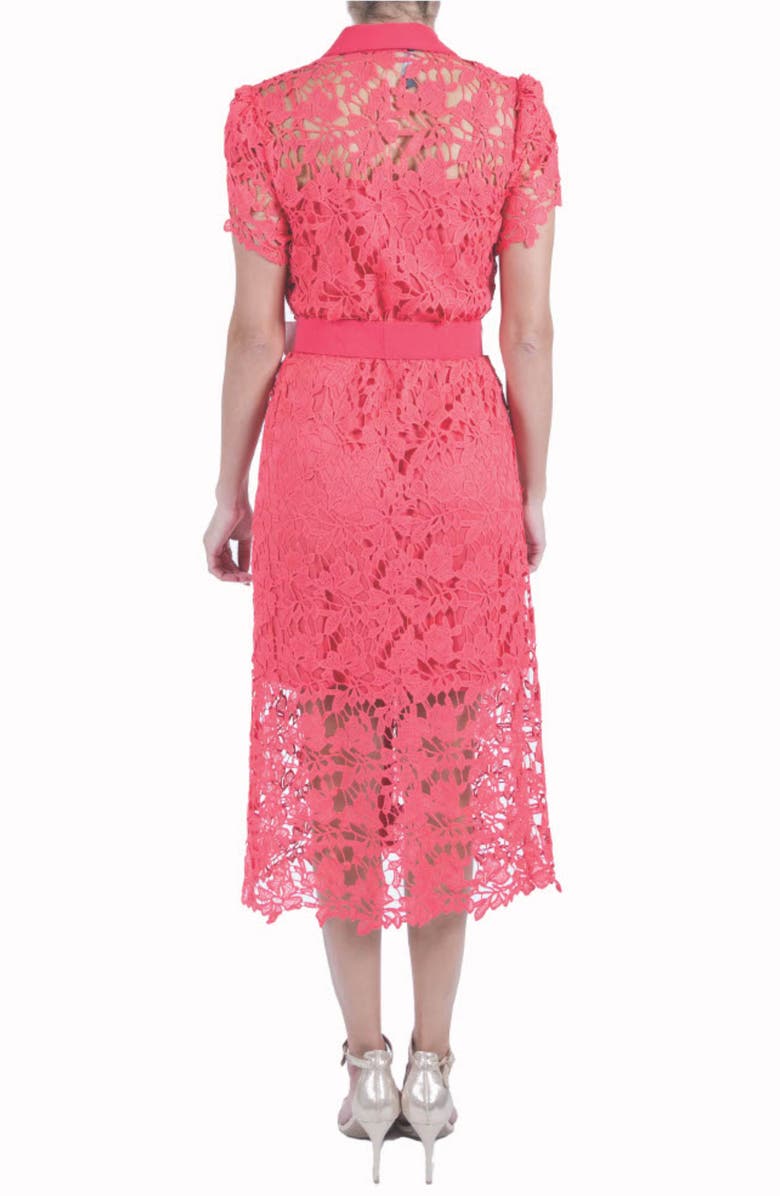 Julia Jordan Lace Midi Shirtdress, Alternate, color, 