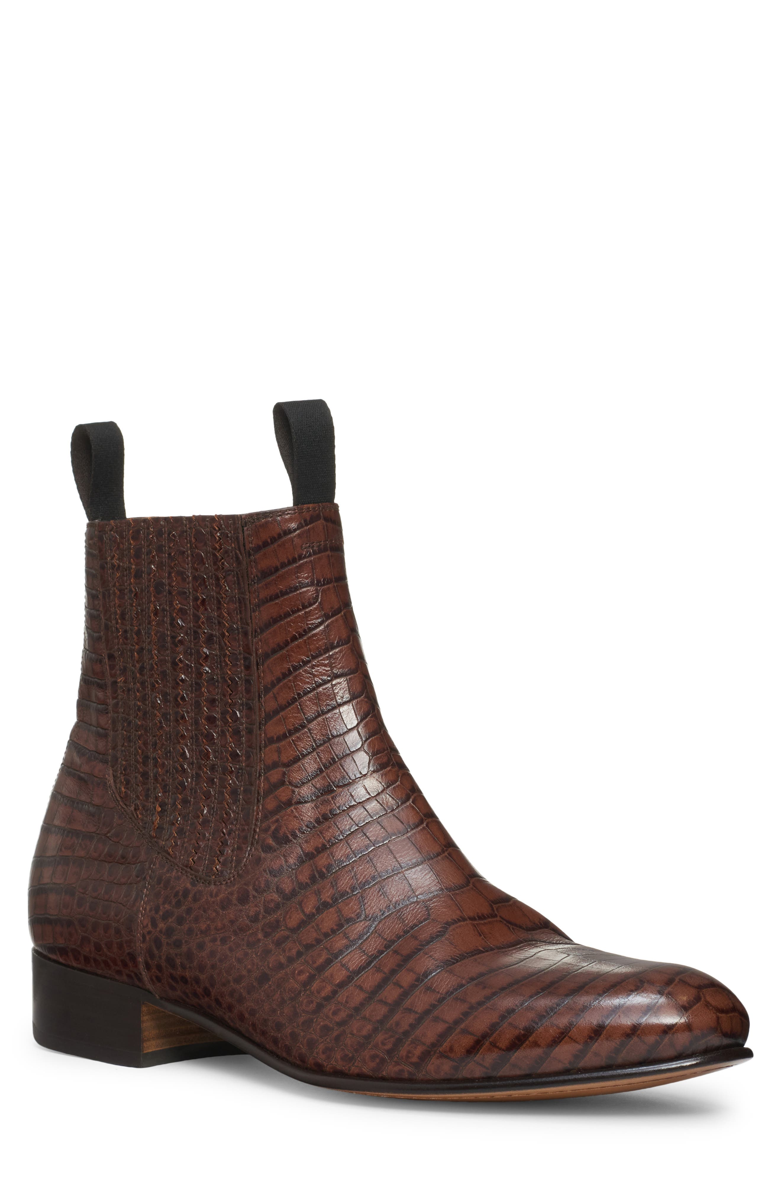 TOM FORD Alligator Embossed Chelsea Boot, Main, color, 
