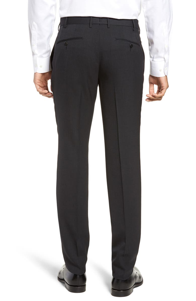 Zanella Curtis Flat Front Stretch Wool Blend Trousers, Alternate, color, 
