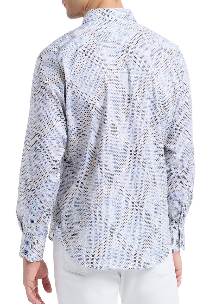 Shillibeer Stretch Cotton Button-Up Shirt, Alternate, color, BLUE MULTI