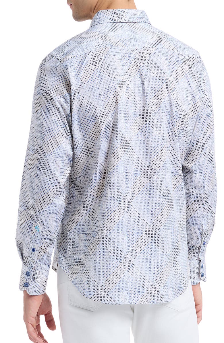 Robert Graham Shillibeer Stretch Cotton Button-Up Shirt, Alternate, color, Blue Multi
