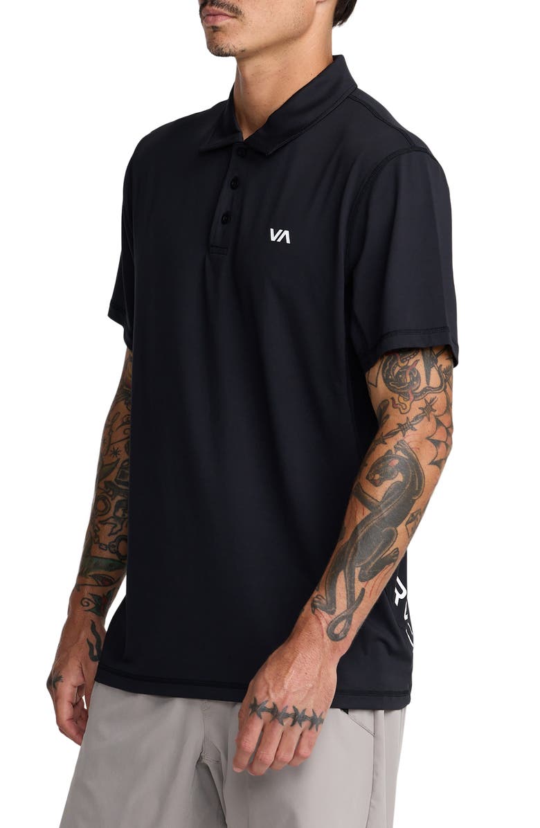 RVCA Sport Vent Polo, Alternate, color, Black