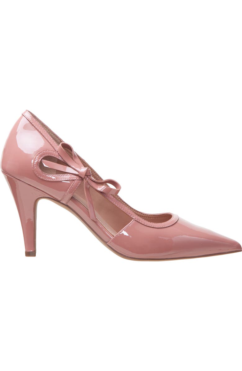 Linea Paolo Pointe Bow Pointed Toe Pump, Alternate, color, Blush