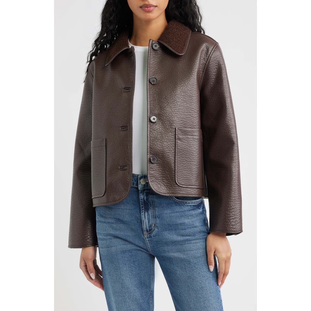 Rails Terra Faux Shearling Jacket in Walnut at Nordstrom, Size X-Small