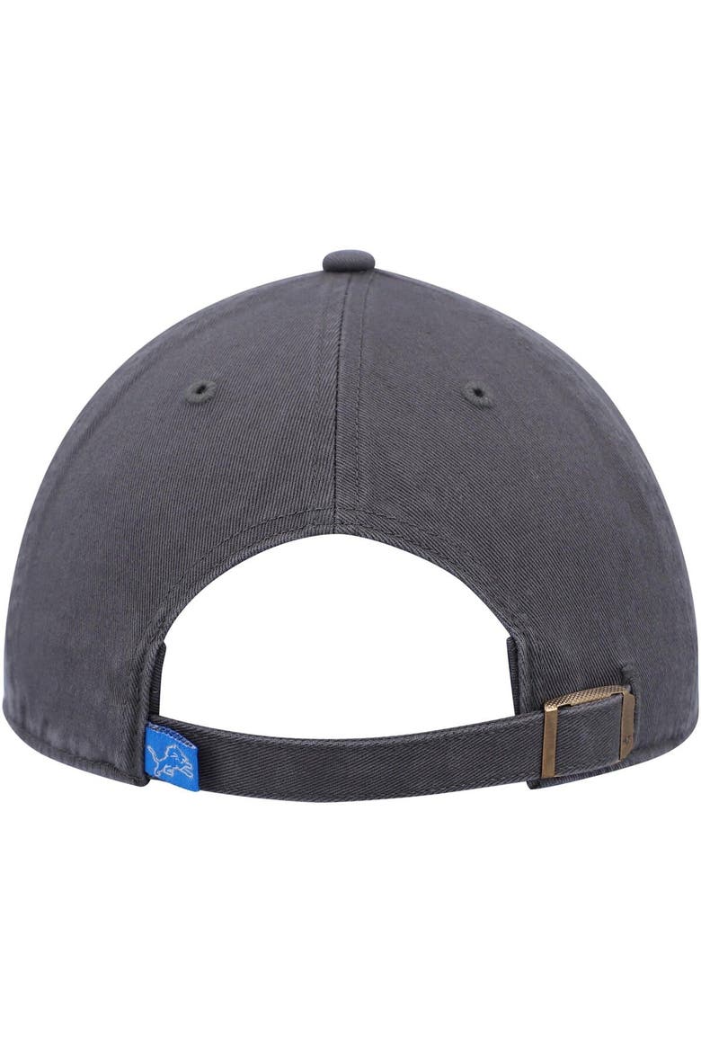 Men's '47 Charcoal Detroit Lions Secondary Clean Up Adjustable Hat, Alternate, color, Charcoal