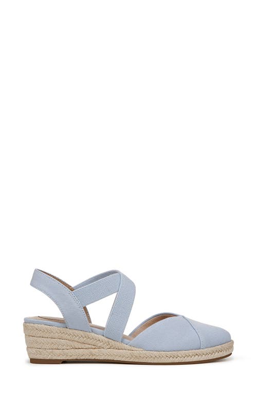 Lifestride Kimball Slingback Espadrille Platform Wedge In Blue