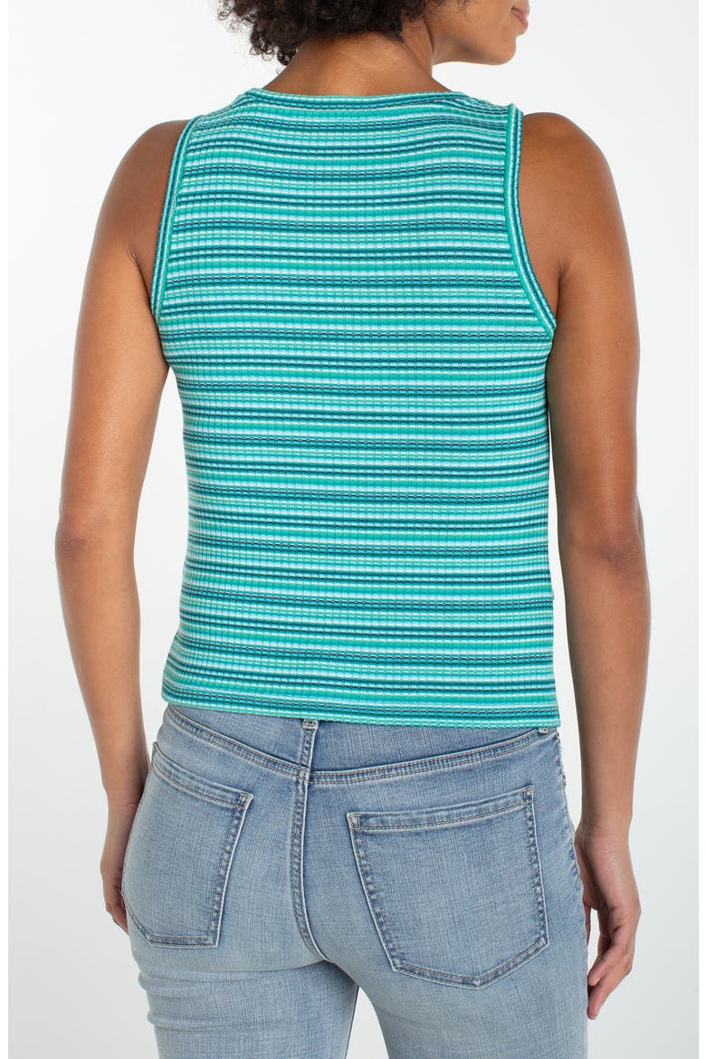 Twist Front Tank Top, Alternate, color, LAGOONTEALMULT
