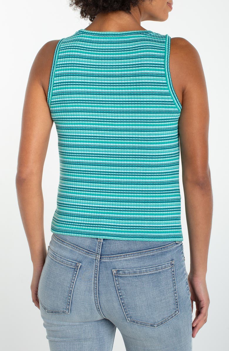 Liverpool Twist Front Tank Top, Alternate, color, Lagoontealmult
