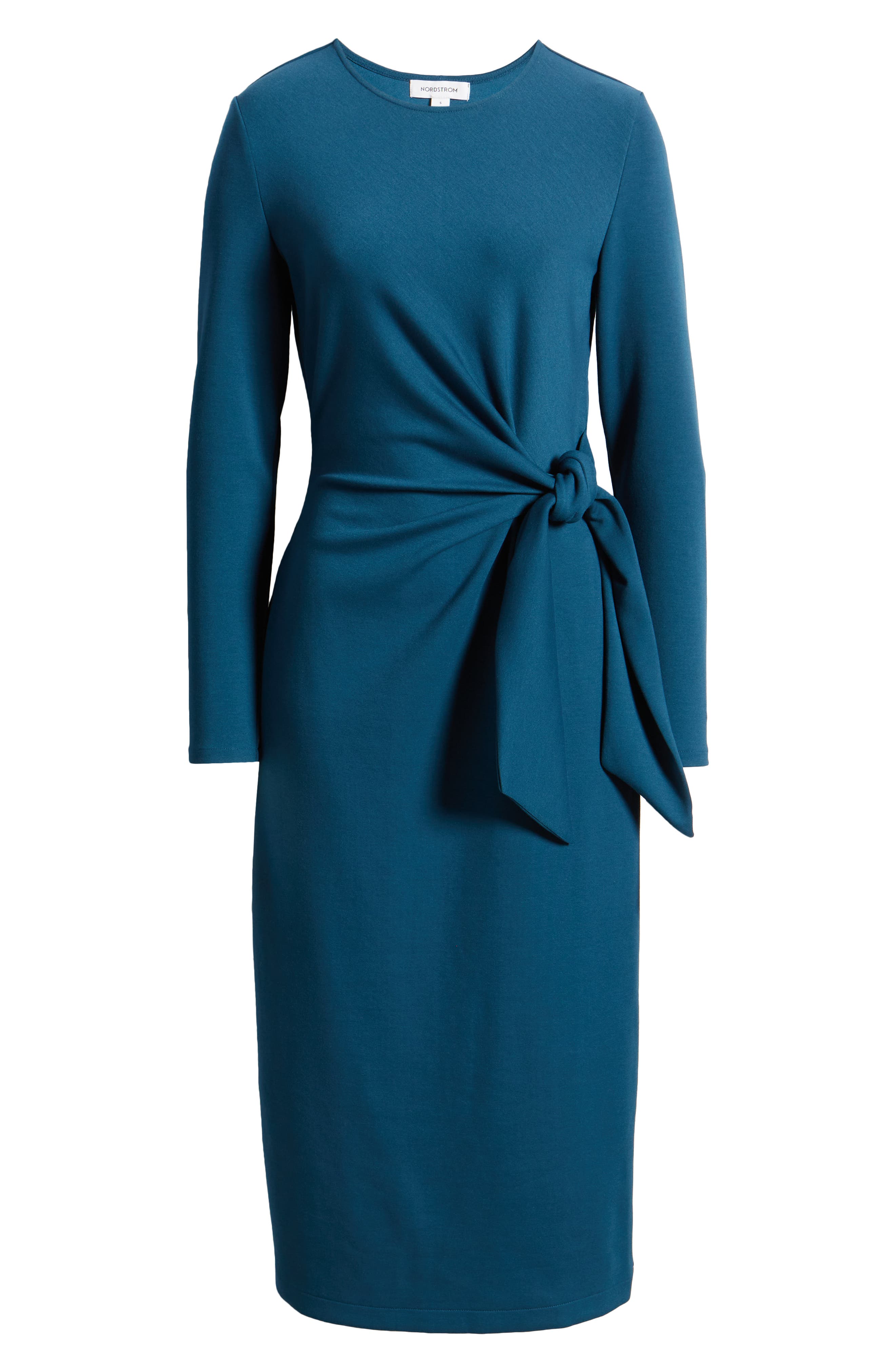 nordstrom tie waist long sleeve knit midi dress Tie Waist Long Sleeve Knit Midi Dress (Women)