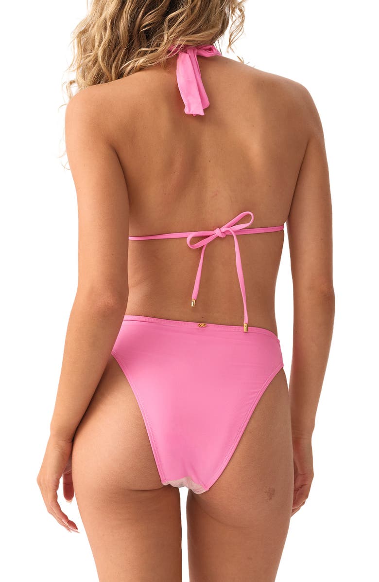 PQ SWIM Fanned Metallic Bikini Bottoms, Alternate, color, Scarlet