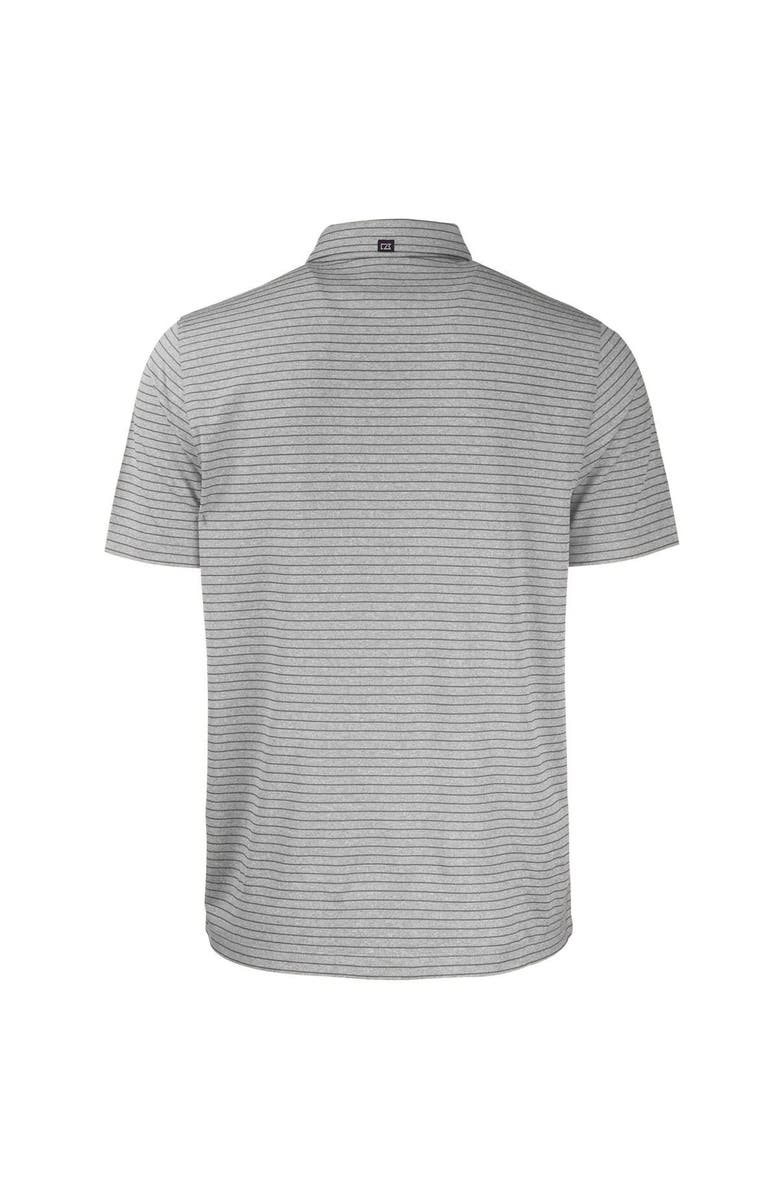 Cutter & Buck Men's Cutter & Buck  Heather Gray Ivy League Tri-Blend Forge Eco Double Stripe Stretch Recycled Polo, Alternate, color, 