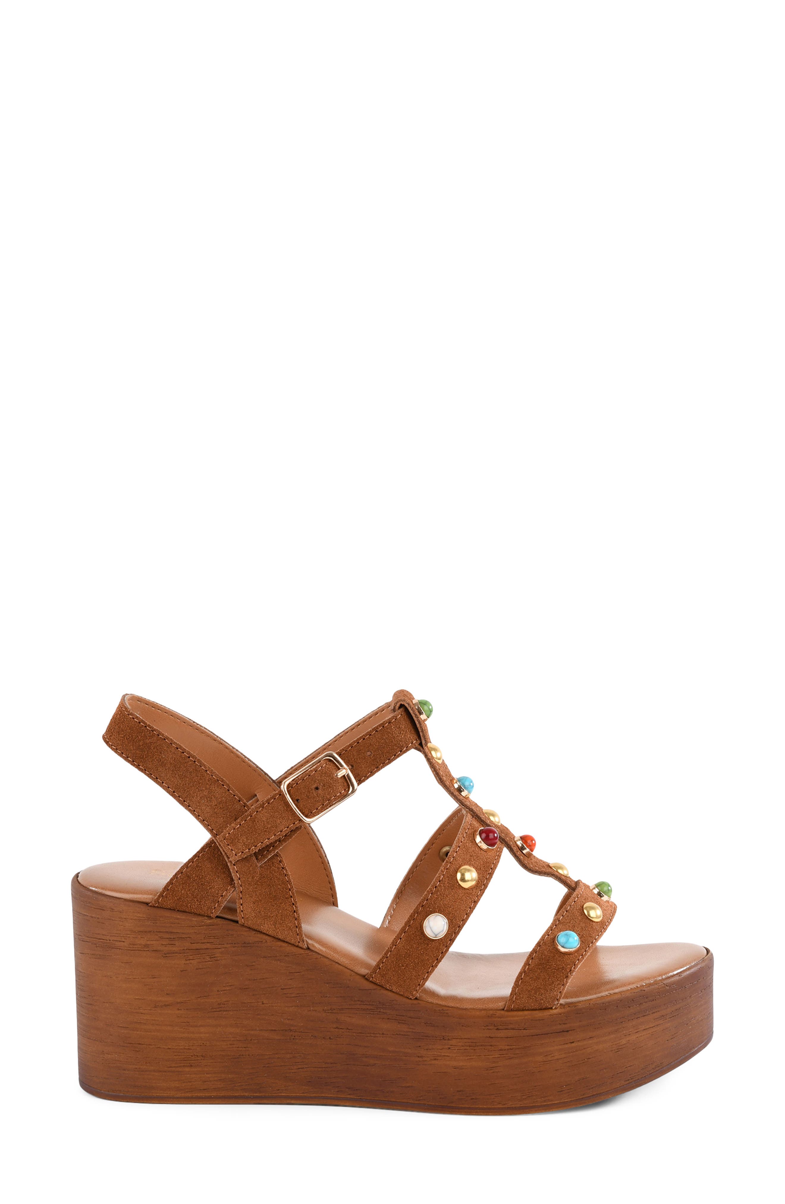 Seychelles Ticket to Ride Slingback Platform Wedge Sandal, Alternate, color, Brown