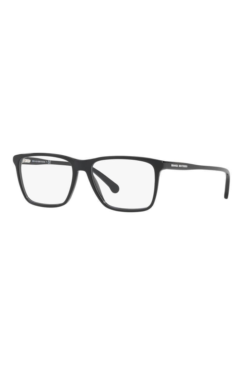 57mm Square optical glasses, Alternate, color, BLACK