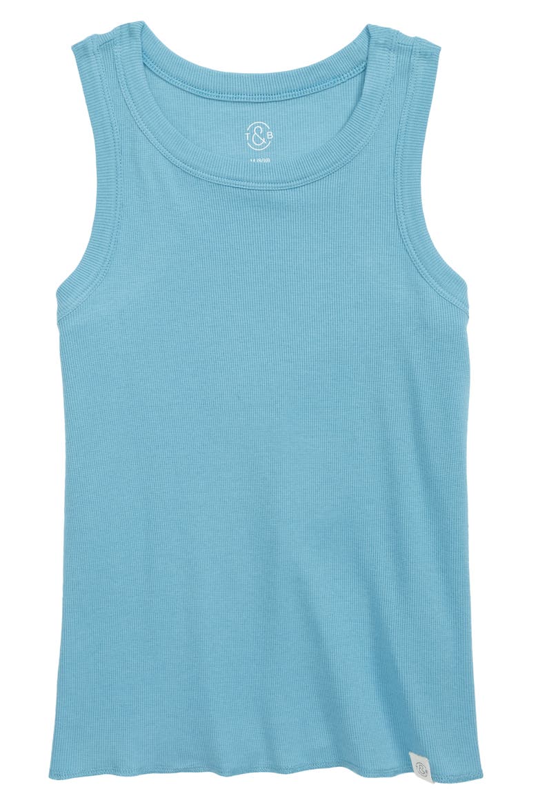 Kids' Layering Tank, Main, color, TEAL DOLPHIN