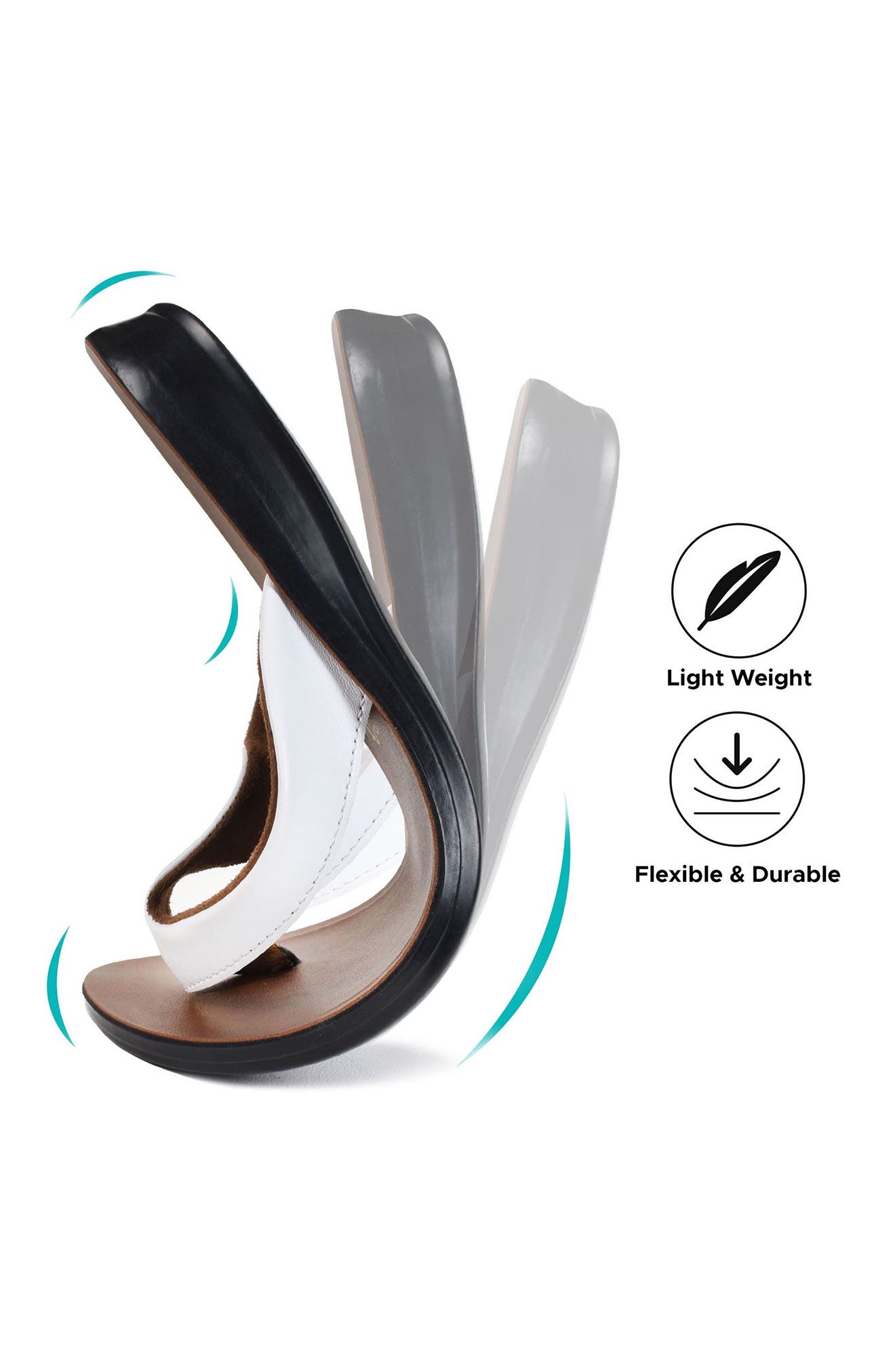 AEROSOFT Capri Comfortable Flip-Flop, Alternate, color, White