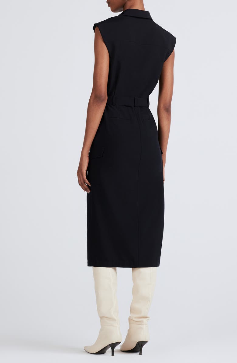 Derek Lam 10 Crosby Lucy Belted Utility Shirtdress, Alternate, color, Black