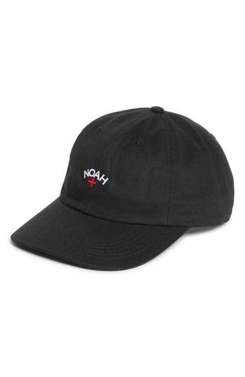 Noah Core Logo Embroidered 6-panel Adjustable Baseball Cap In Black