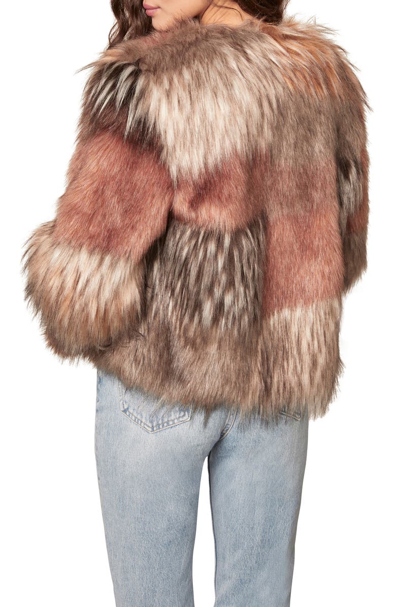 BB Dakota by Steve Madden BB Dakota Patch My Drift Faux Fur Jacket, Alternate, color, 