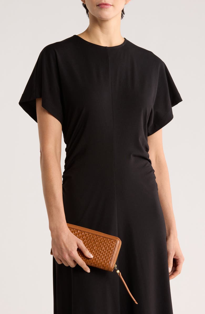 HOBO Large Nila Woven Leather Zip Around Wallet, Alternate, color, 