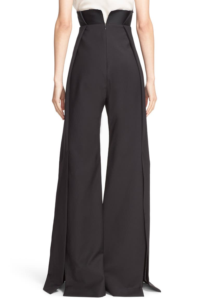 Star 80 Wide Leg Paperbag Pants, Alternate, color, BLACK
