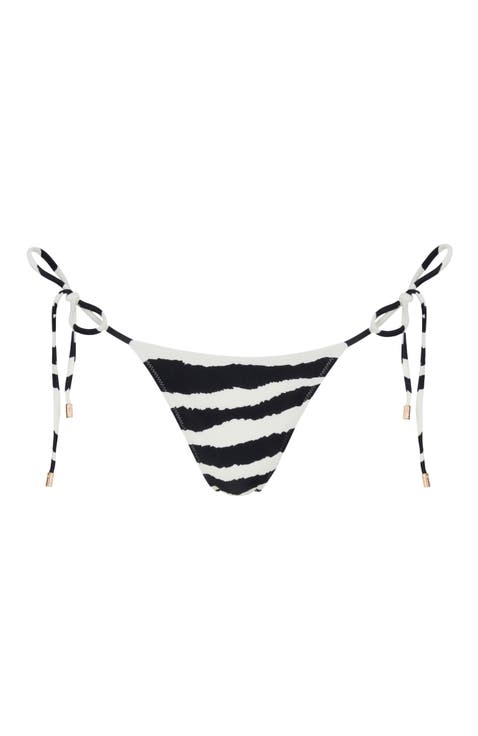 Le Triangle Tie Side Pattern Bikini Bottom