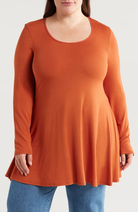 Swing Asymmetric Hem Tunic Top