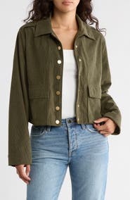 AREA STARS Adra Corduroy Crop Shirt Jacket