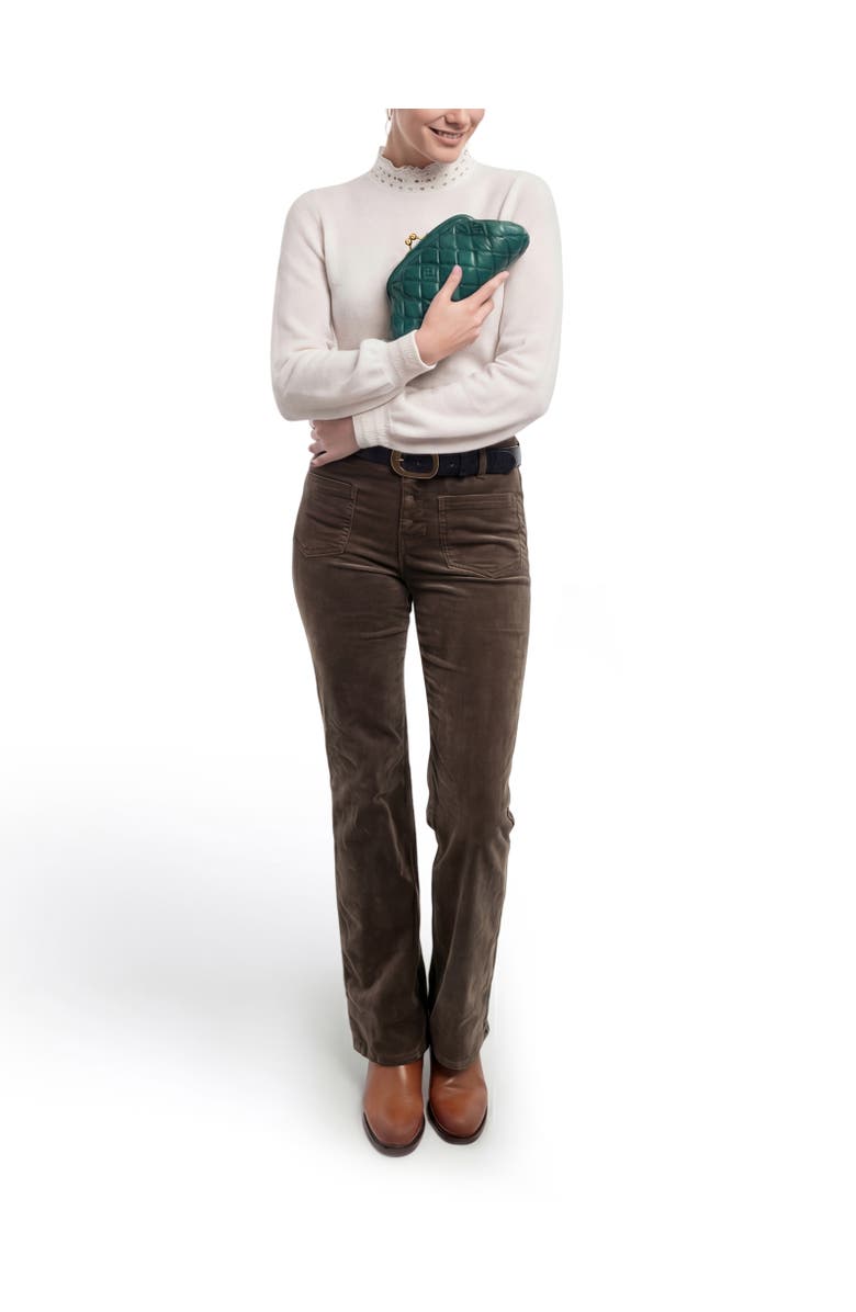 OLD TREND Petunia Quilted Leather Beauty Pouch, Alternate, color, Teal