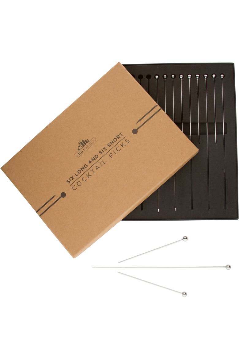 Stainless Steel Cocktail Picks, 12-Piece Combo Set, Main, color, Stainless Steel