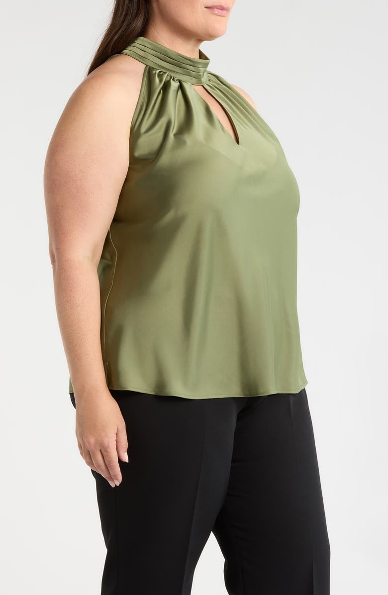 Tahari ASL Mock Neck Sleeveless Top, Alternate, color, Agave