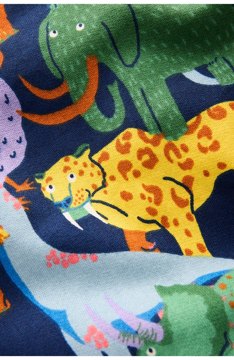 Mini Boden Kids' Dino Print Long Sleeve Cotton T-Shirt, Alternate, color,