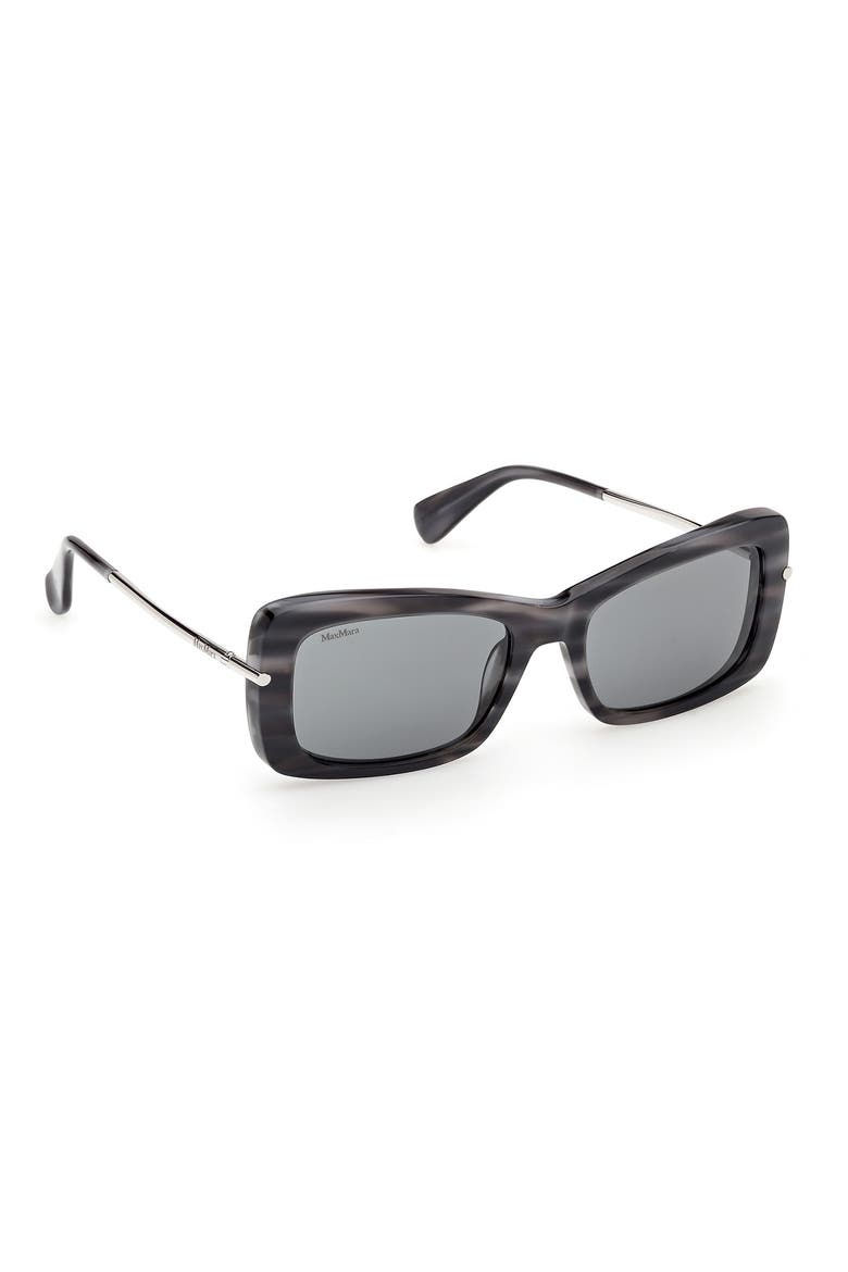 54mm Rectangular Sunglasses, Alternate, color, COLOURED HORN / SMOKE