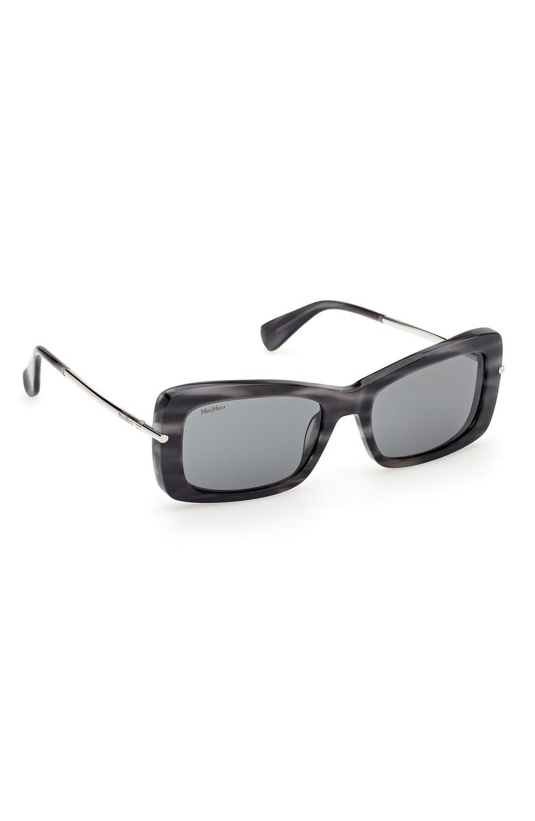 Max Mara 54mm Rectangular Sunglasses, Alternate, color,