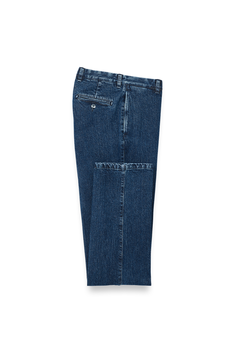 Denim Flat Front Pants, Main, color, Blue