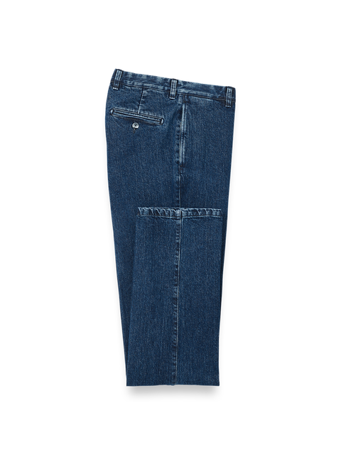 Denim Flat Front Pants