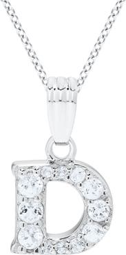 Mignonette White Topaz Pavé Initial Pendant Necklace