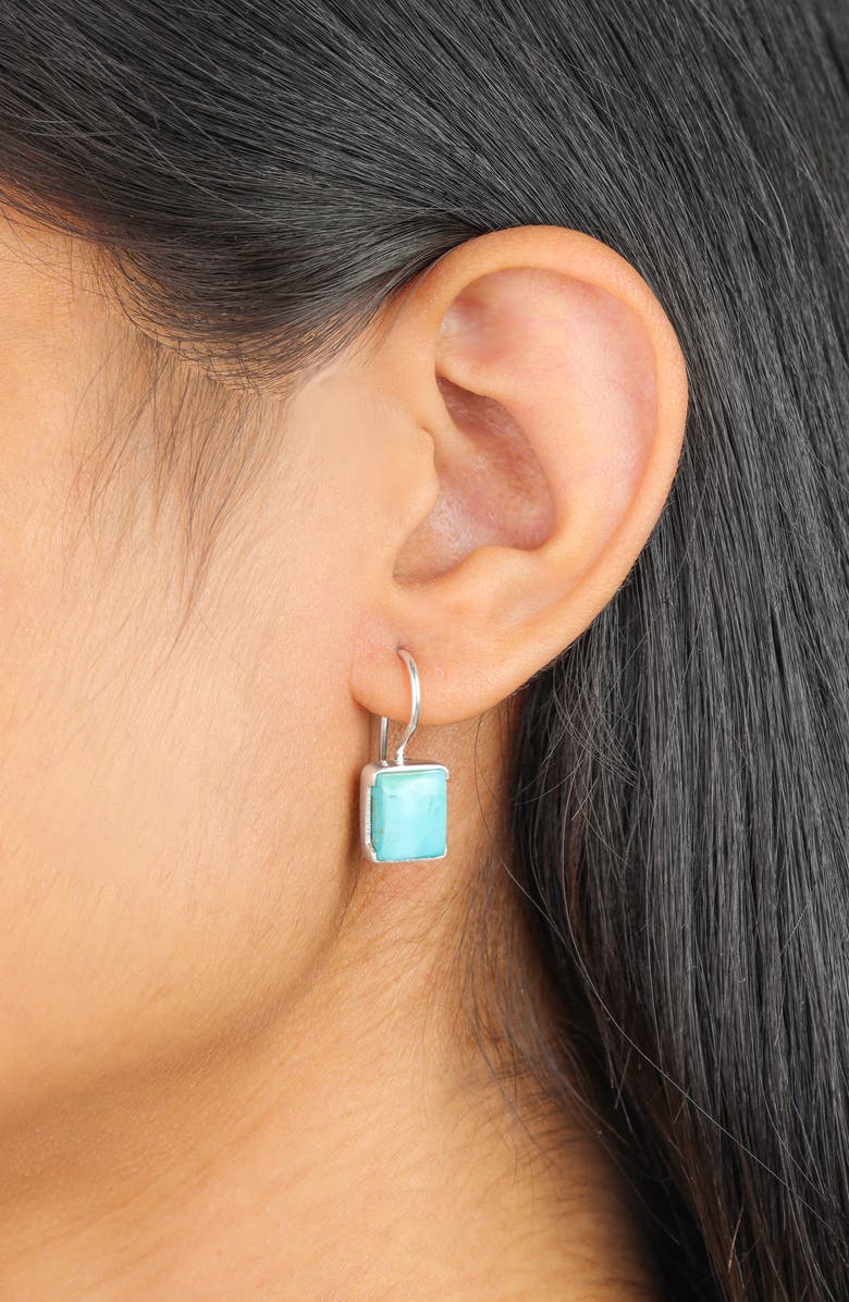 YS GEMS Semiprecious Stone Drop Earrings, Alternate, color, Turquoise